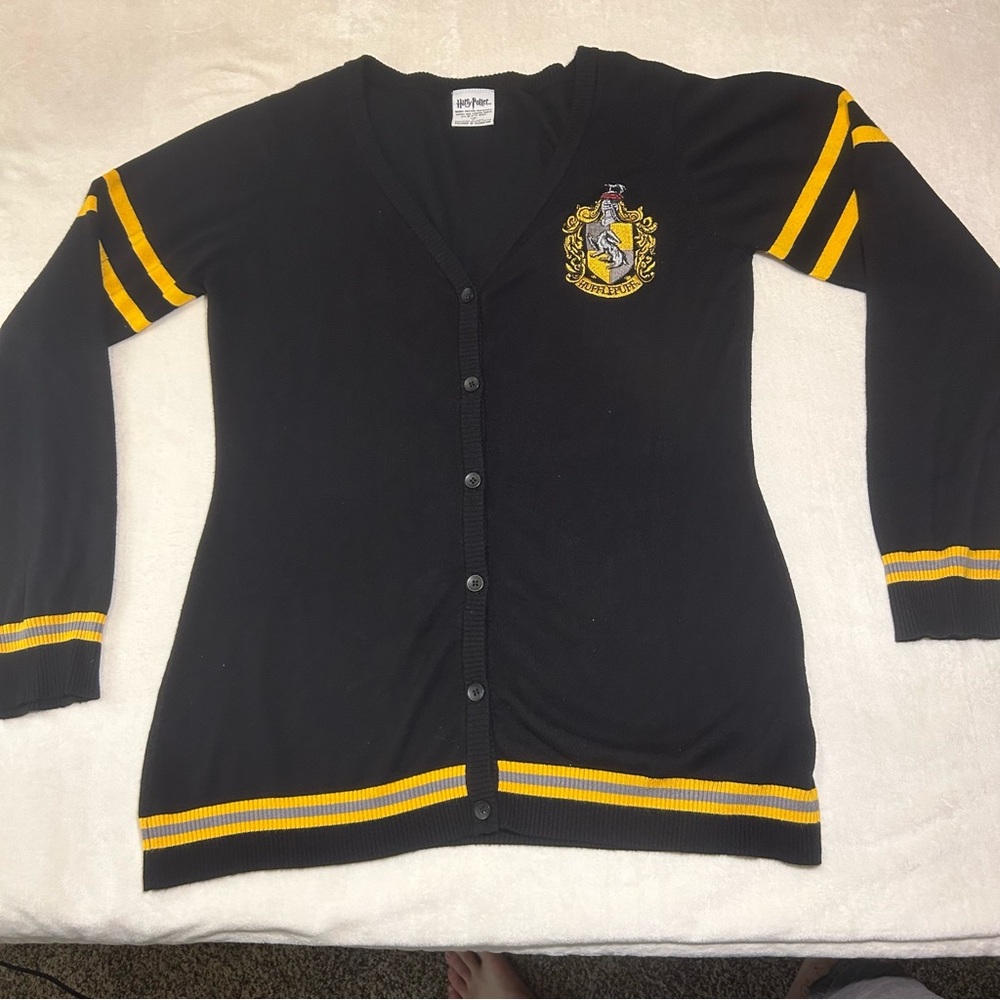 Harry Potter Womens' Slytherin House Crest Open Front Cardigan